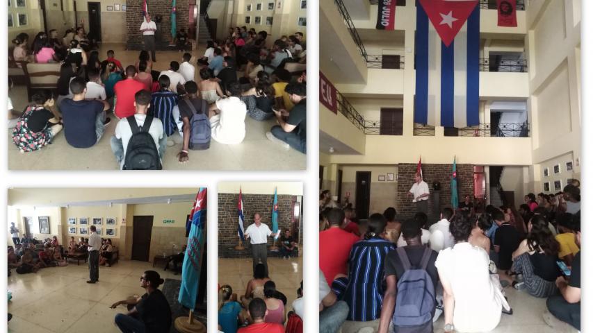 Intercambio del Rector del ISRI Rogelio Sierra con los estudiantes del ISRI