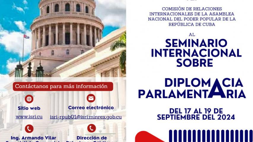 Convocatoria para el Seminario Internacional sobre Diplomacia Parlamentaria 