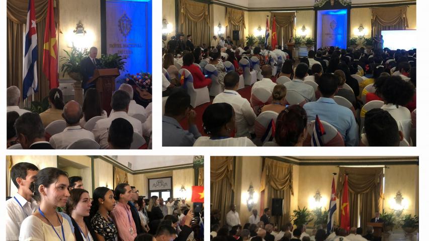 Estudiantes del ISRI participan en el encuentro amistoso con To Lam de Vietnam