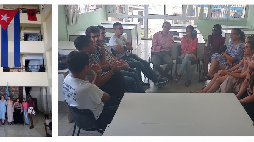 Estudiantes de ISRI sostuvieron intercambio cultural, político y profesional con un grupo de estudiantes graduados de la Universidad del Miño de Portugal.