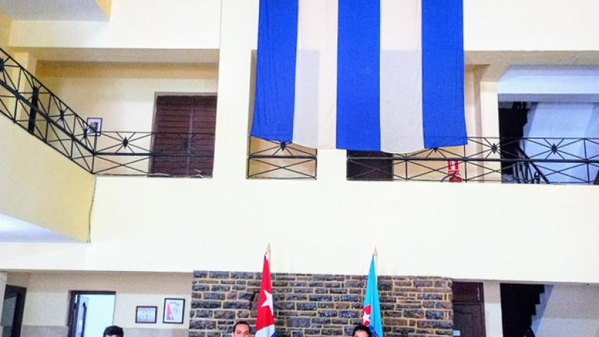 Estudiantes de EEUU  fueron recibidos por los estudiantes del ISRI