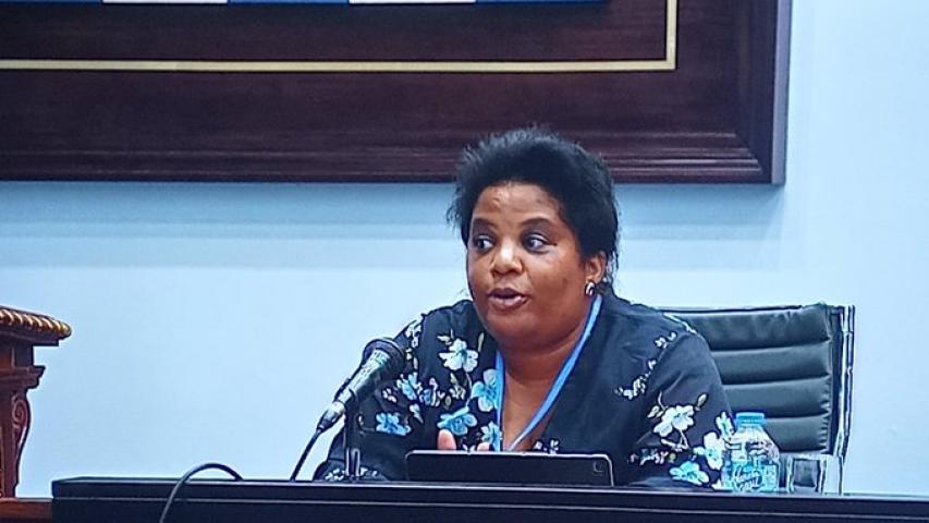 Presentación de  ponencia por la Embajadora Liurka Rodríguez.