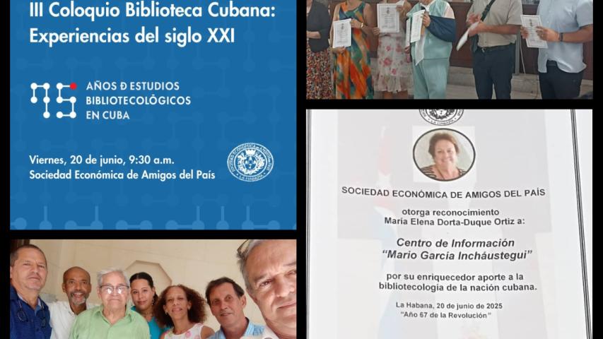 Reconocen al Centro de Información Mario García Incháustegui por su aporte a la bibliotecología cubana