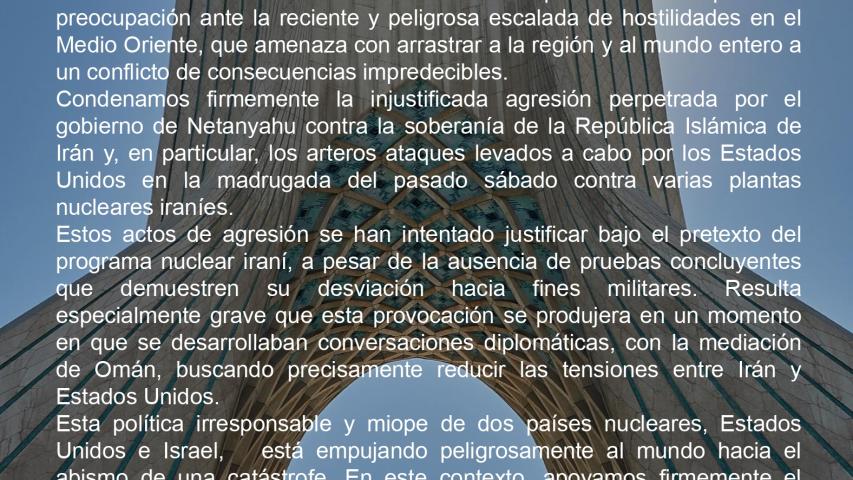 DECLARACION DE LA ASOCIACION DE AMISTAD CUBANO-ARABE