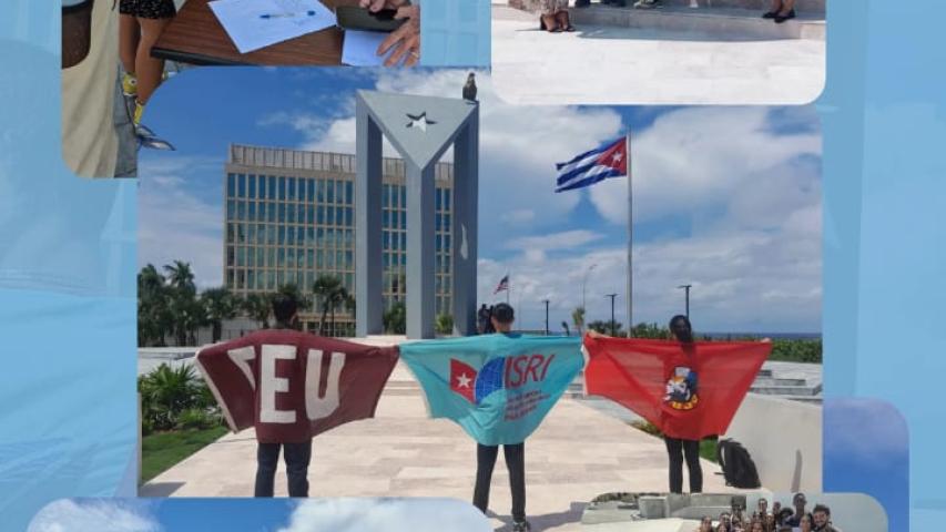 Estudiantes del ISRI se suman a la recogida de firmas en apoyo a la soberanía venezolana