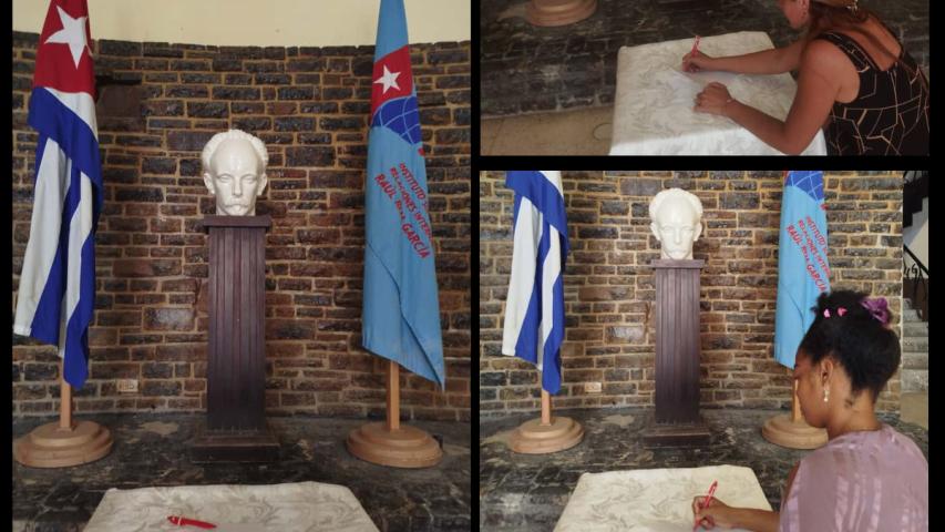 Firma en el lobby del ISRI en apoyo a la soberanía del hermano pueblo de Venezuela