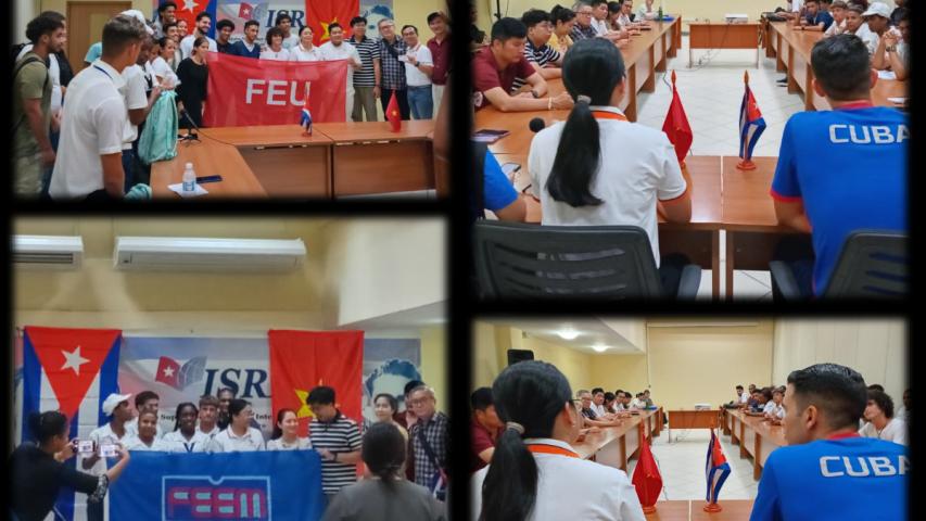 Delegación de estudiantes del hermano pueblo de Vietnam compartió parte de su tiempo en el ISRI